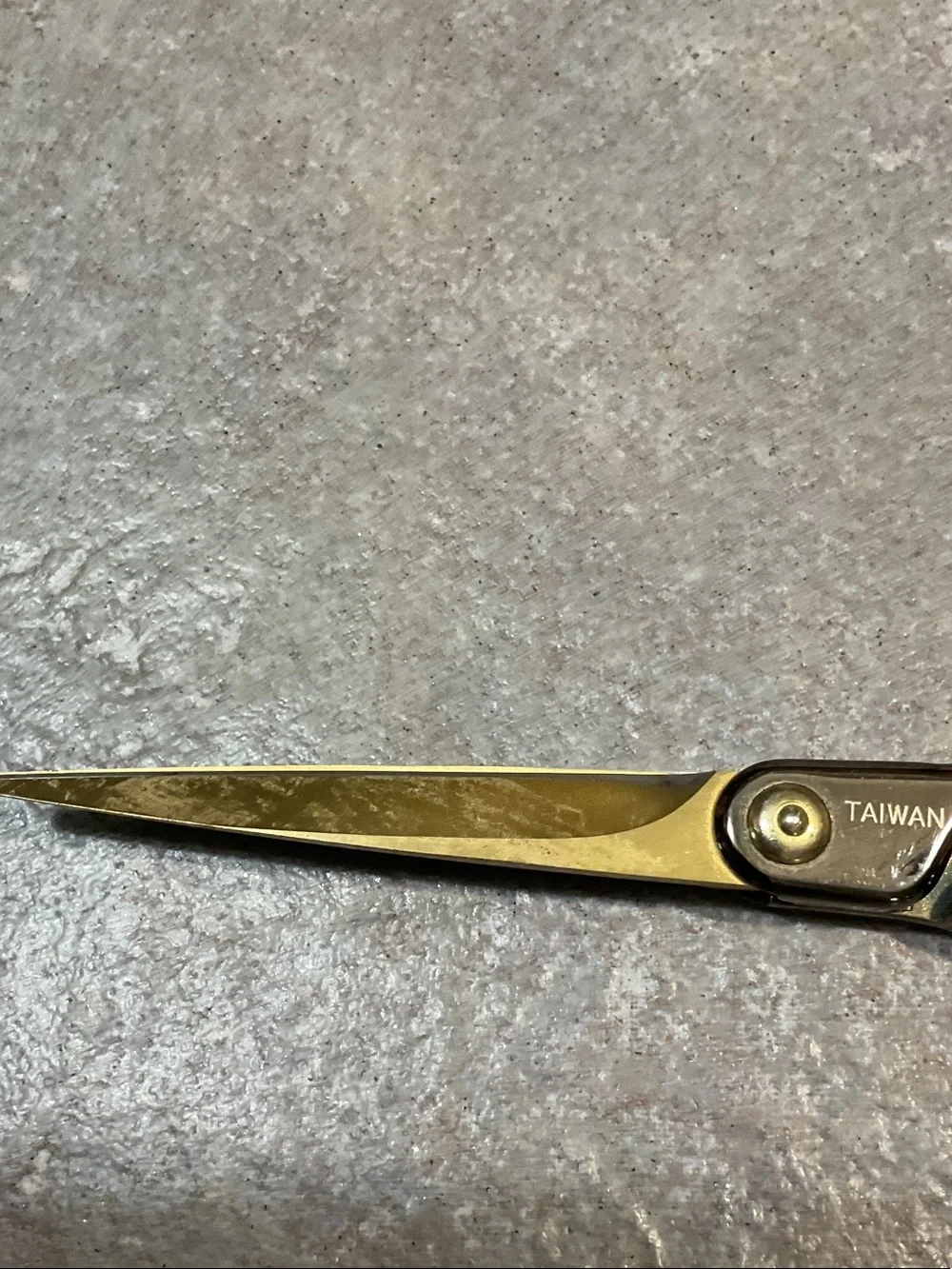 Professional Men’s Haircut Scissors - Gold Blades with Black Handles